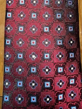 Men's Versa Burgundy Handmade Silk Neck Tie